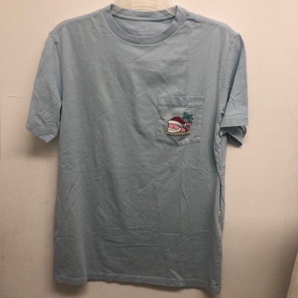 Vineyard Vines Surfside Santa Christmas‎ T Shirt